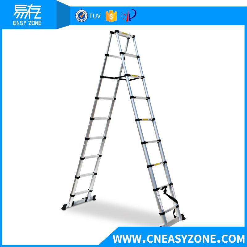 EASYZONE FOLDING HOUSE ALUMINUM LADDER WITH 150KG 2