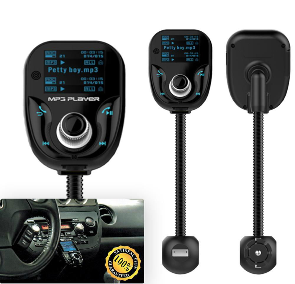 Travel Bluetooth FM Transmitter Car Charger Kit With MP3 Radio SD Card Function, 3