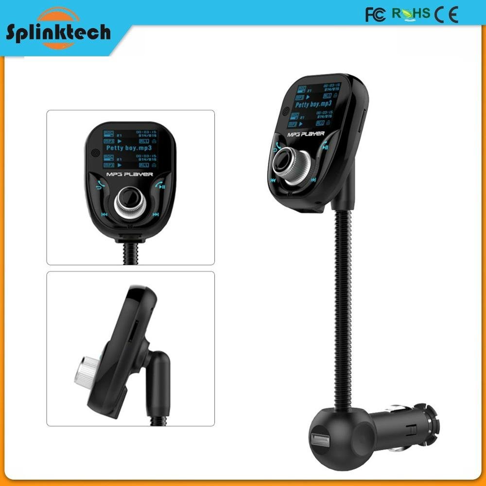 Travel Bluetooth FM Transmitter Car Charger Kit With MP3 Radio SD Card Function, 4