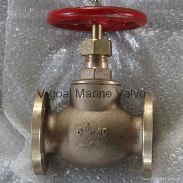 JIS Marine Bronze Check Globe Angle Valve  5K 16K 4