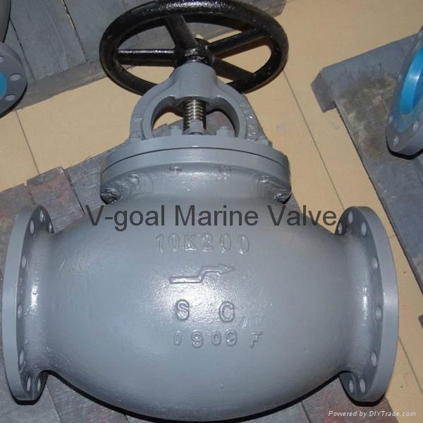 JIS Marine Cast Steel Globe Angle Valve 5K 10K 20K