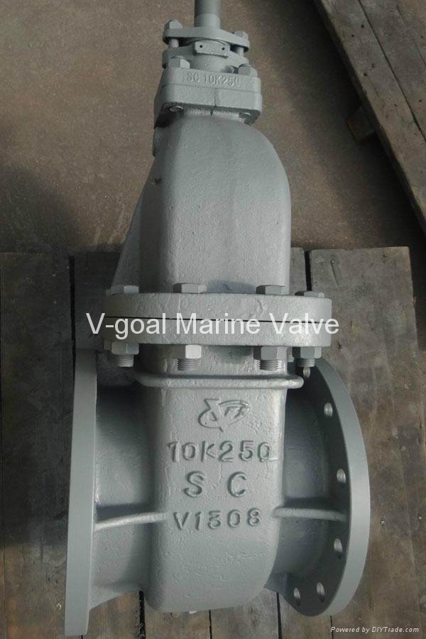 JIS Marine Cast Steel Gate Valve 5K 10K 4