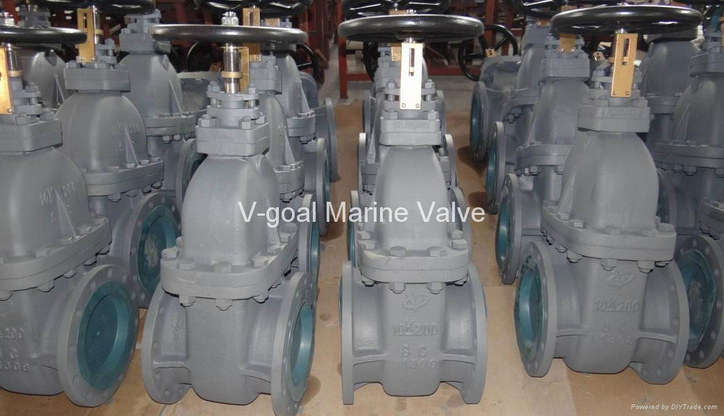 JIS Marine Cast Steel Gate Valve 5K 10K 5