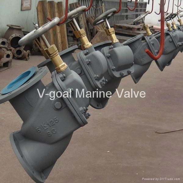 JIS Marine Cast Steel Globe Angle Storm Valve 5K 10K 2