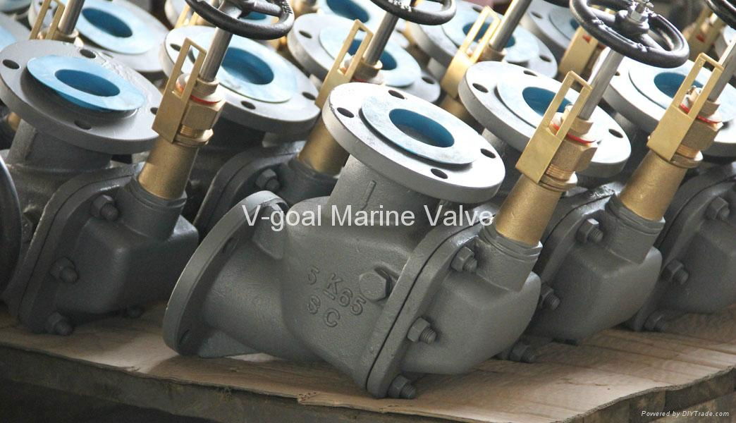 JIS Marine Cast Steel Globe Angle Storm Valve 5K 10K 3