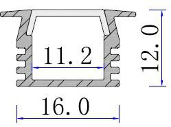 LED Track profiles for ceiling, Extruded aluminum profile 4