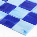 Building Material Fused Decorative Blue Floor Tile Stained Glass Mosaic 3