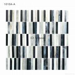 Colorful Black and White Floor Tile Wholesale Glass Mosaic