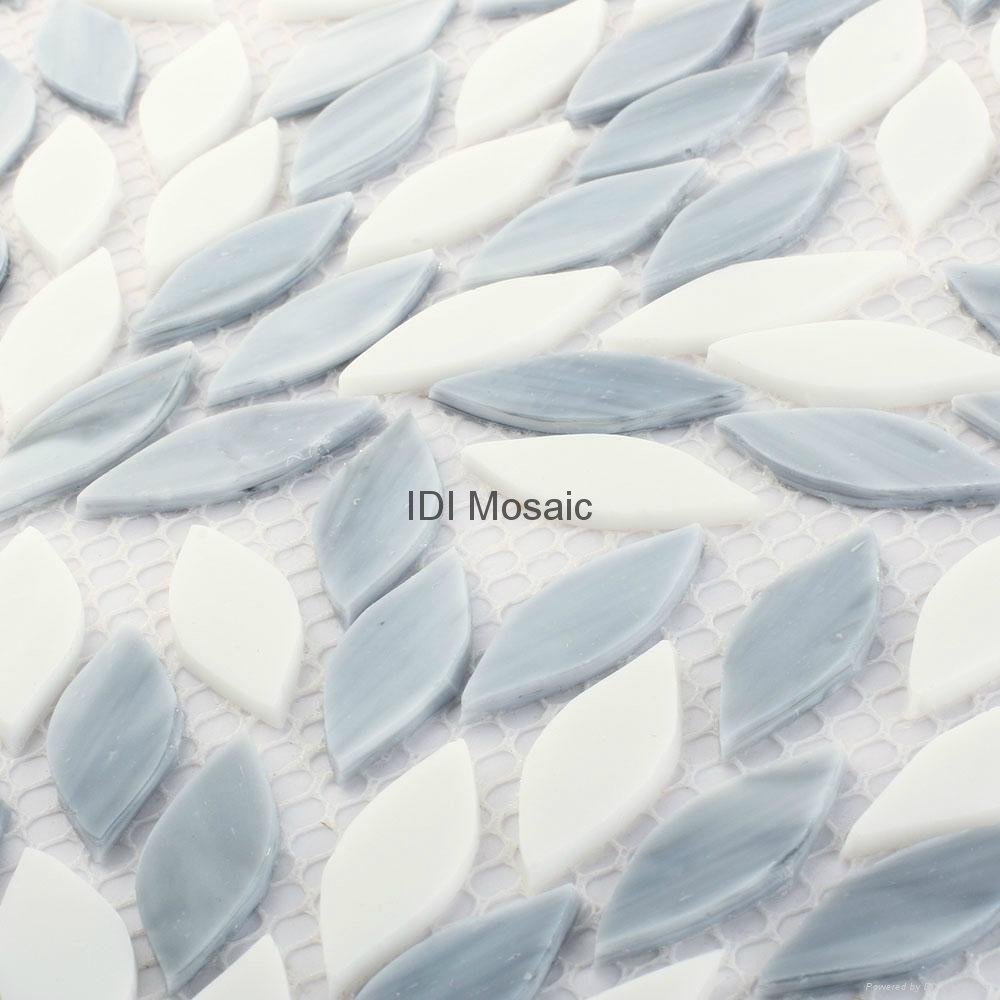 Leaf Shape Art Stained Glass Mosaic Tile For Hot Sale 2