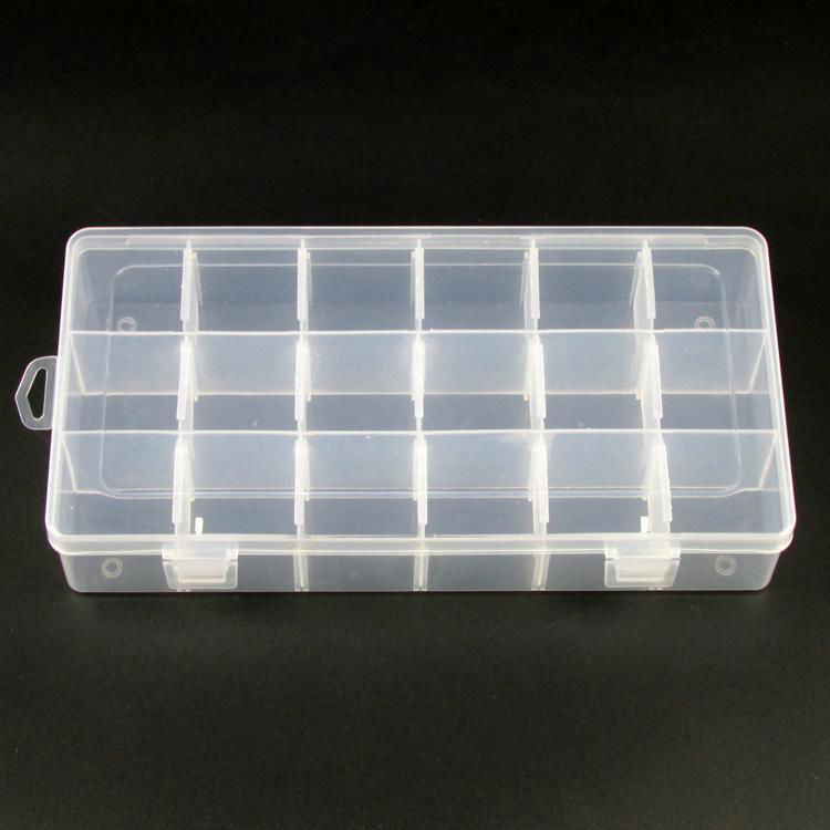 Plastic Compartment Jewelry Box Necklace Earring Ring Display Jewellery Case 4