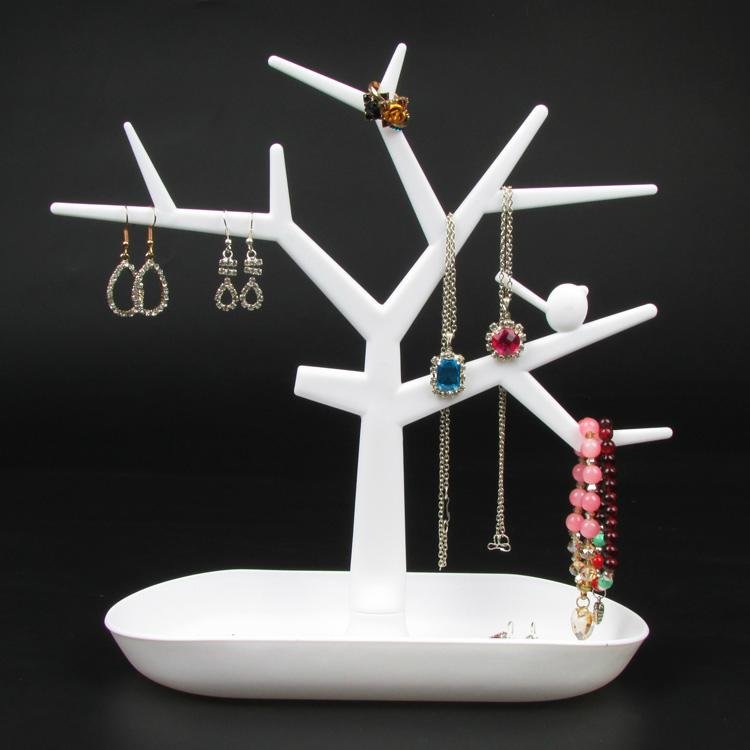Plastic Jewelry Display Bracelet Necklace Ring Earring Stand Jewellery Holder