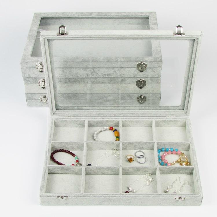 Jewelry Collection Bracelet Necklace Ring Earring Display Box Jewellery Case 3
