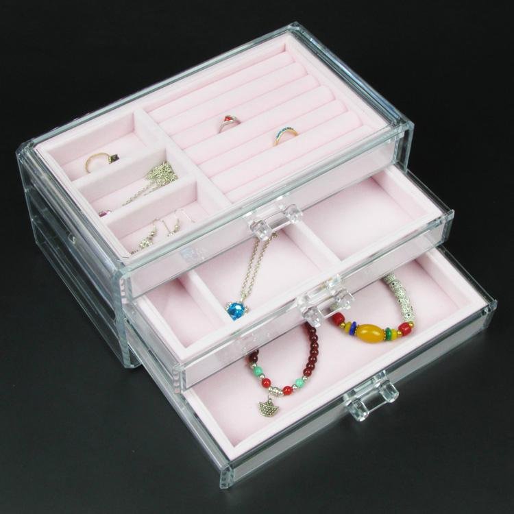 Jewelry Collection Bracelet Necklace Ring Earring Display Box Jewellery Case 5