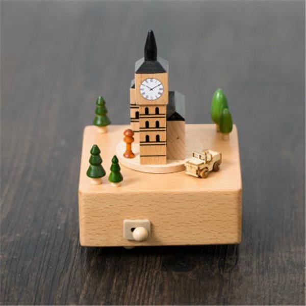 Chinese supplier happy birthday wooden portable bluetooth carousel music box 3