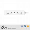 USA Power Strip 4 AC outlets Power Surge Protector Smart Extension Sockets for S 3