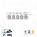 GS listed Europe smart power socket usb power strip extension socket for mobile  1