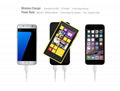 Fast charging 6000mAh long service life portable wireless powerbank 5V/1A output 3