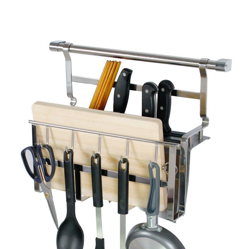 厨房刀架含挂勾可挂勺平底锅等用具