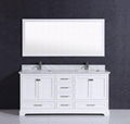 Modern double sink bathroom vanity cabinet with marble countertop 2