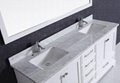 Modern double sink bathroom vanity cabinet with marble countertop 3