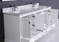 Modern double sink bathroom vanity cabinet with marble countertop 4