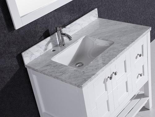 China floor mounted double sink freestanding bathroom vanity 2