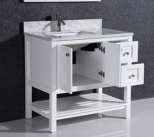 China floor mounted double sink freestanding bathroom vanity 3