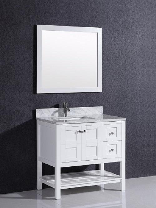 China floor mounted double sink freestanding bathroom vanity 4
