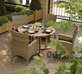 Aluminum Frame Woven Rattan Wood Outdoor