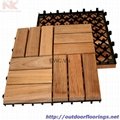 Acacia Wood Interlocking Deck Tile Suitable For Indoor and Outdoor