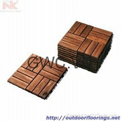 Acacia Wood Interlocking Floor Deck Tiles