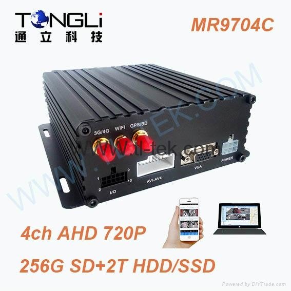 4CH Mobile DVR For bus CCTV Camera system with 3G/GPS With G-Sensor