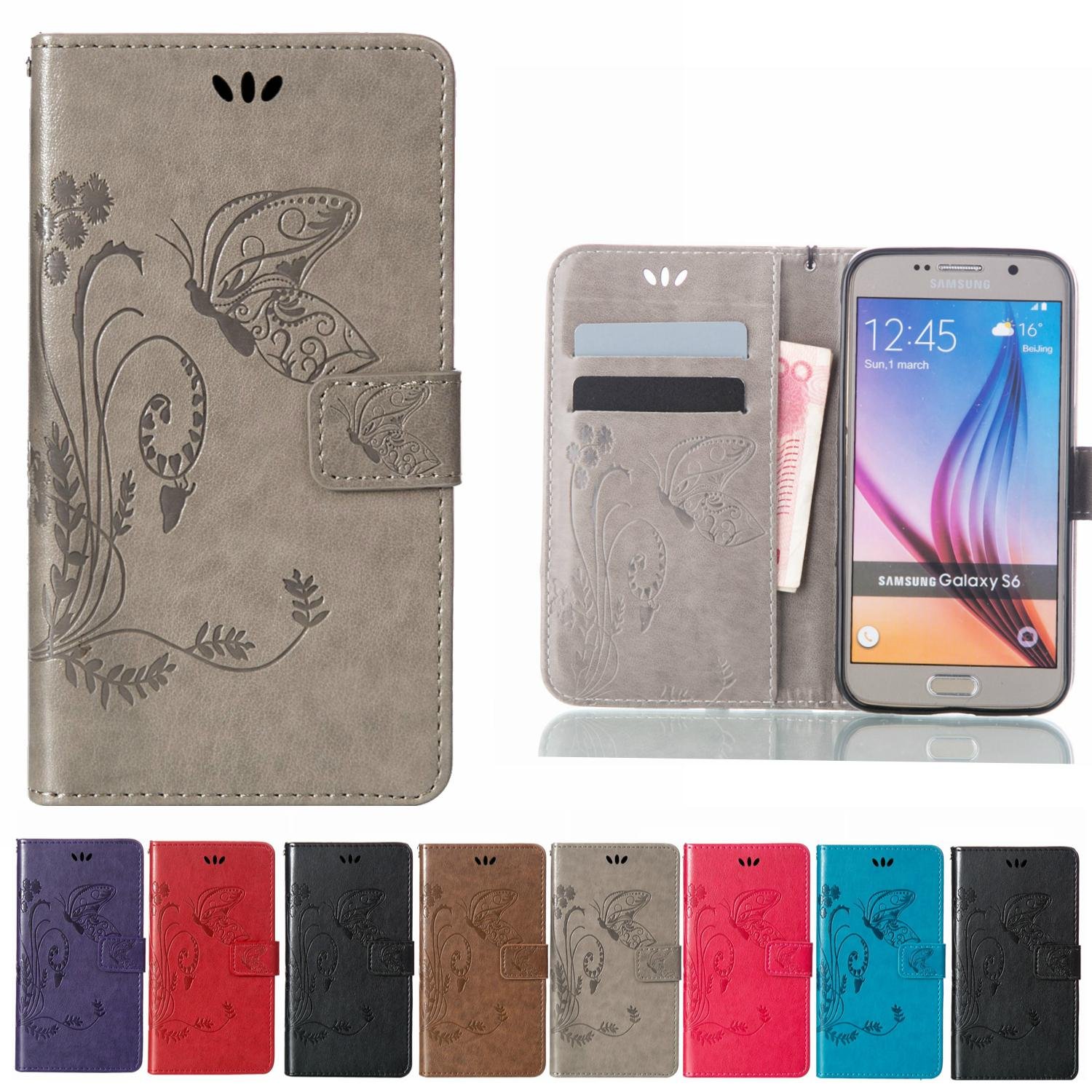 Leather Wallet Case For Samsung Galaxy S7 Edge S6 S8 Plus S5 Neo J7 J1 Mini  A5  4