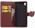 The case for Xperia Z3 [Stand Feature] Premium Synthetic Leather Fl 3