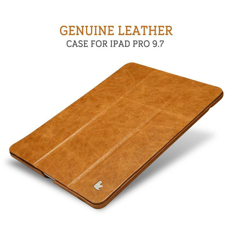 Smart Tablet Cover for iPad Pro 9.7 inch Case Luxury Brand Genuine Leather with  2