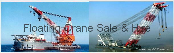 Israel Jordan Floating Crane barge Sale Rent Buy Kuwait Lebanon hire charter