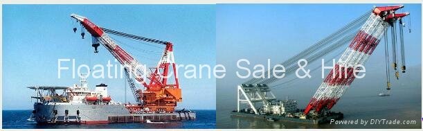 South Africa, Nigeria Floating Crane barge Sale Rent India pakistan hire charter