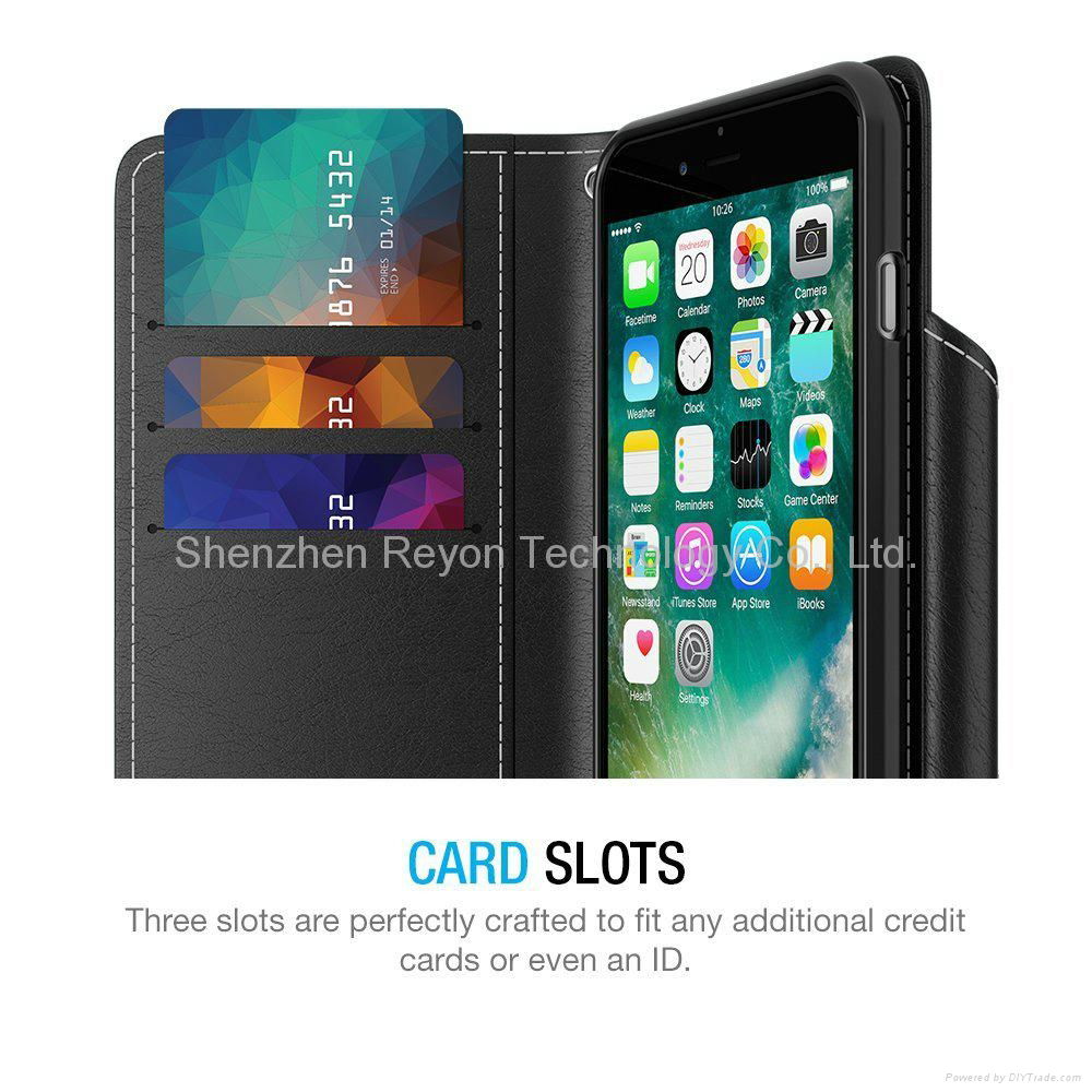 Fashion Protective PU Leather Wallet Case Premium For 7 Plus with STAND Feature 3