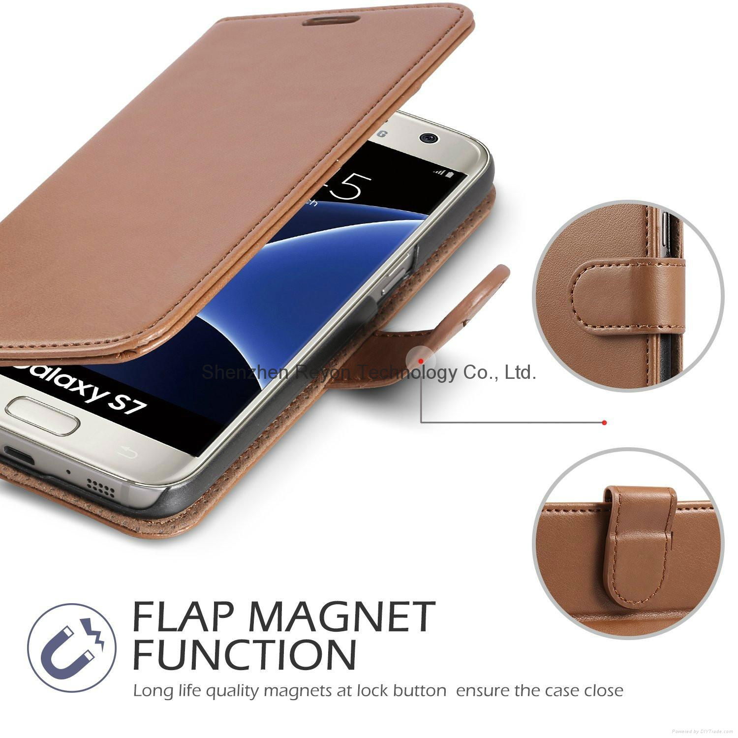 For Galaxy S7 Case Leather Case For Samsung Galaxy S7 Premium Wallet Leathe 3