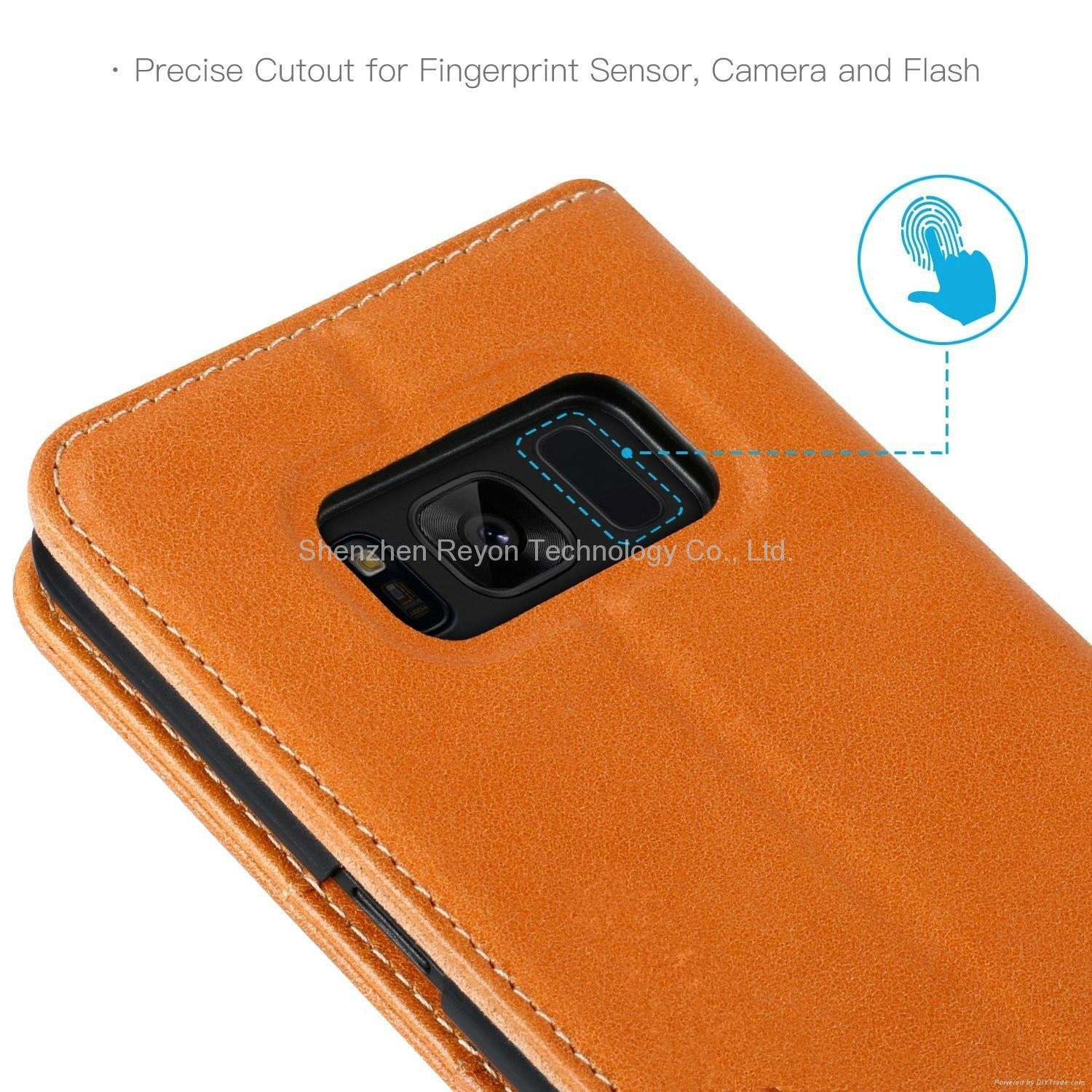 For SHIELDON Samsung S8 Wallet Case with Flip Case Genuine Leather with [Card Sl 3