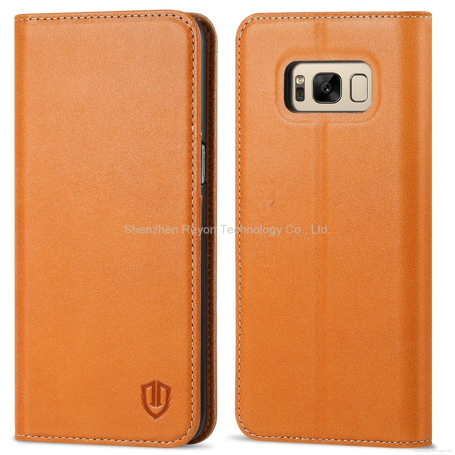 For SHIELDON Samsung S8 Wallet Case with Flip Case Genuine Leather with [Card Sl 4