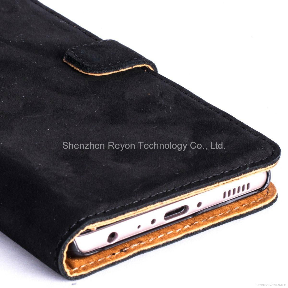 Vintage Collection For Huawei P9 Wallet Case in Nubuck Leather with Credit Card  4