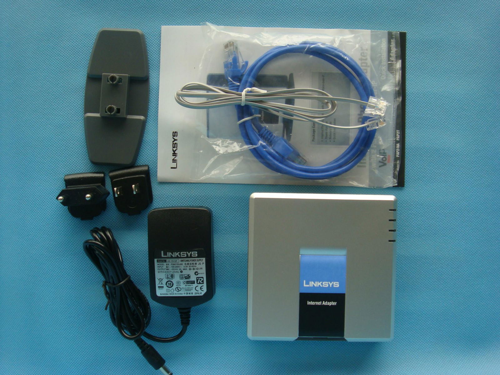 linksys pap2t  voip gateway phone adapter  1wan + 2fxs  3