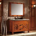 classic rustic wooden drawer bathroom