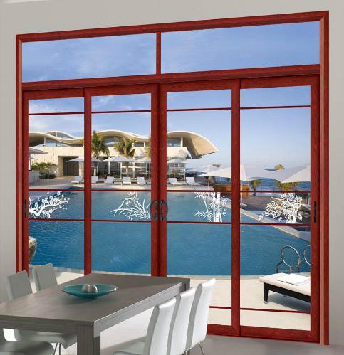 sliding door with soft close system with high quality aluminum accessories 3