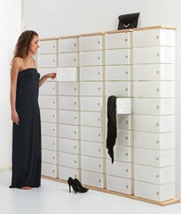 Shoe Rack Multipurpose Unit Pearl White Polypropylene by Emporium