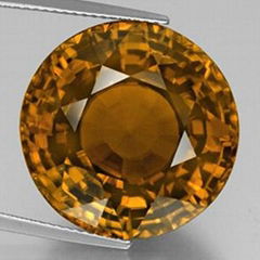 7000.00 ct Round Facet Yellow Orange Zircon 19.3 mm 