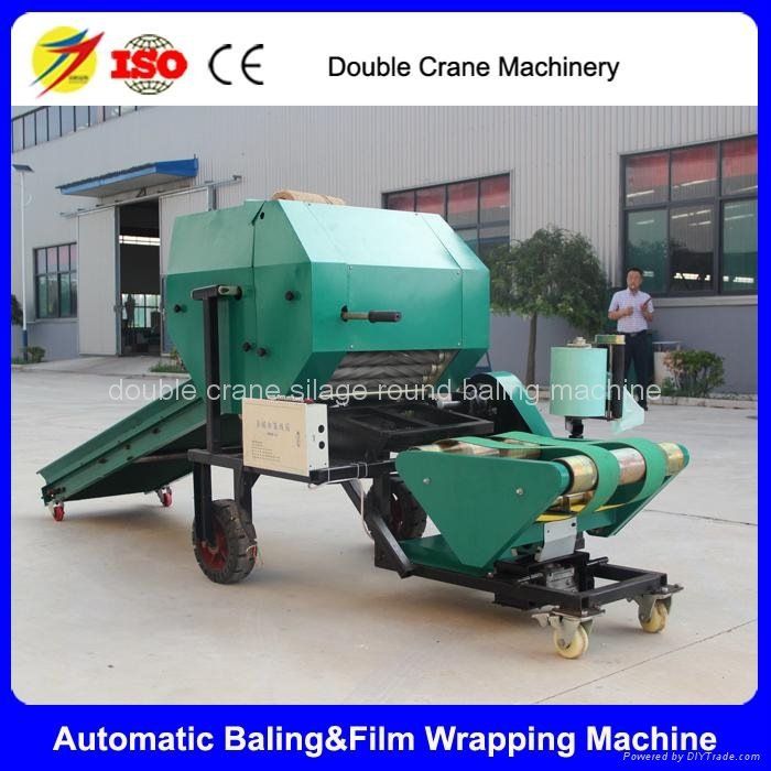 Full automatic silage round baling machine  hay packing machine 2