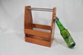 Wooden Beer Caddy with bottle opener 1