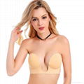 Wholesale fashion forms push up deep u plunge strapless bra 2